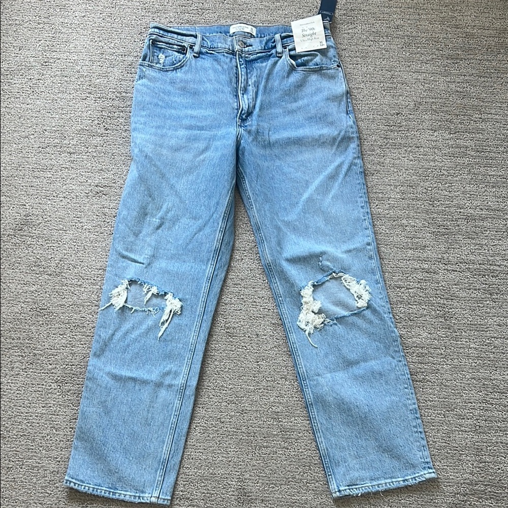 Women's Blue Distressed Jeans